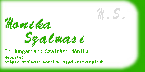 monika szalmasi business card
